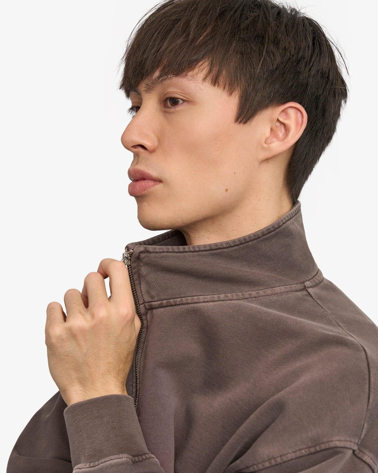 Colorful Standard Organic Quarter Zip Pullover Faded Mud
